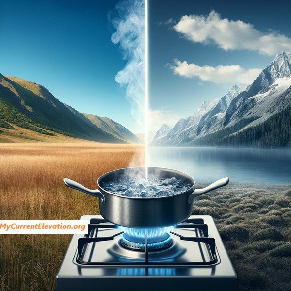 Water boiling at different elevations