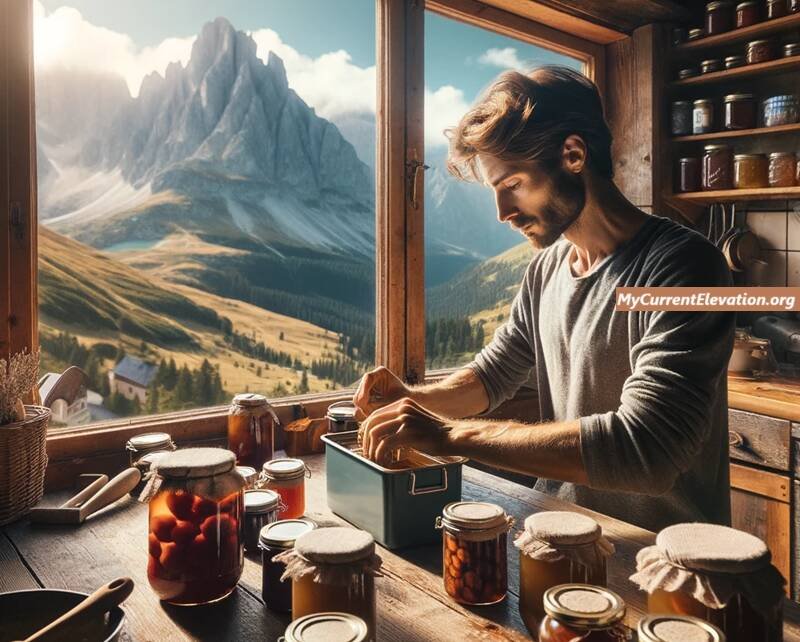 a man canning jars at high altitude